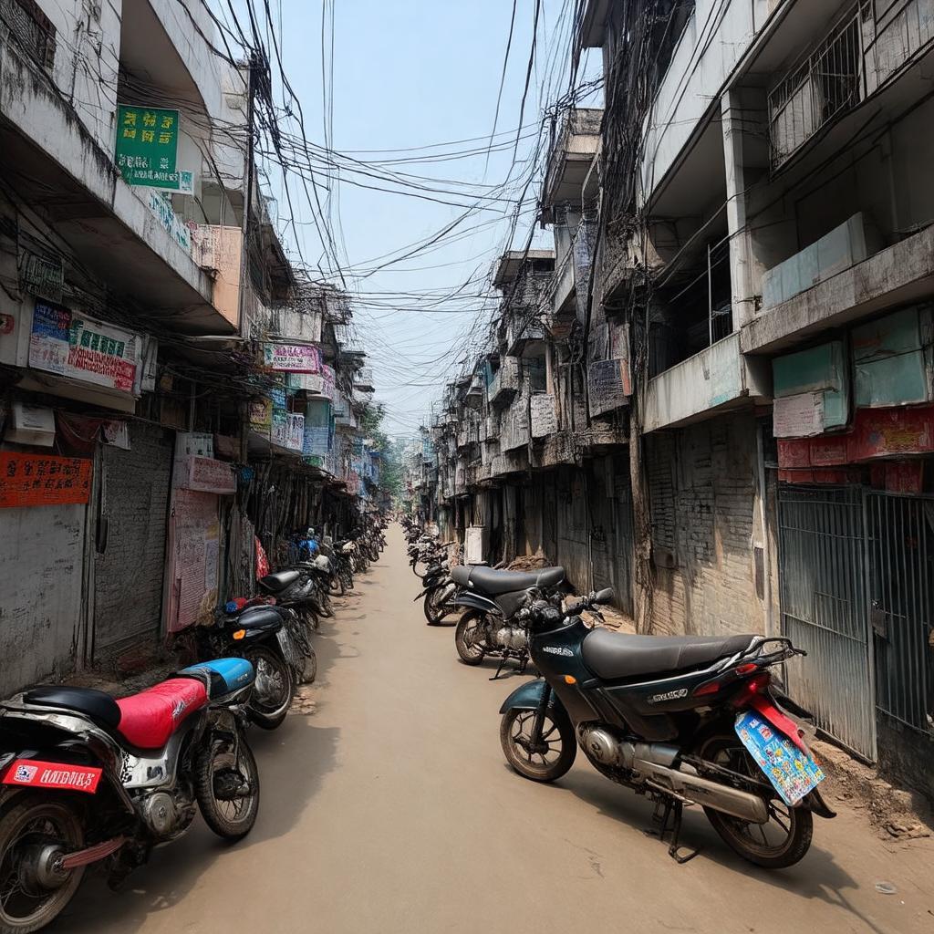 Khung cảnh đời sống sinh hoạt thường ngày trong Ngõ 199 Trần Quốc Hoàn Cầu Giấy Hà Nội
